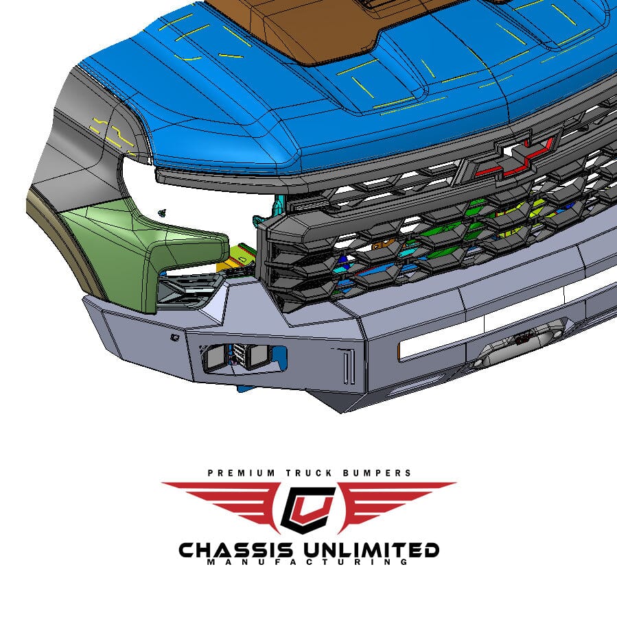 Chassis Unlimited Inc. 2023-2025 CHEVY 1500 ZR2 OCTANE FRONT WINCH BUMPER