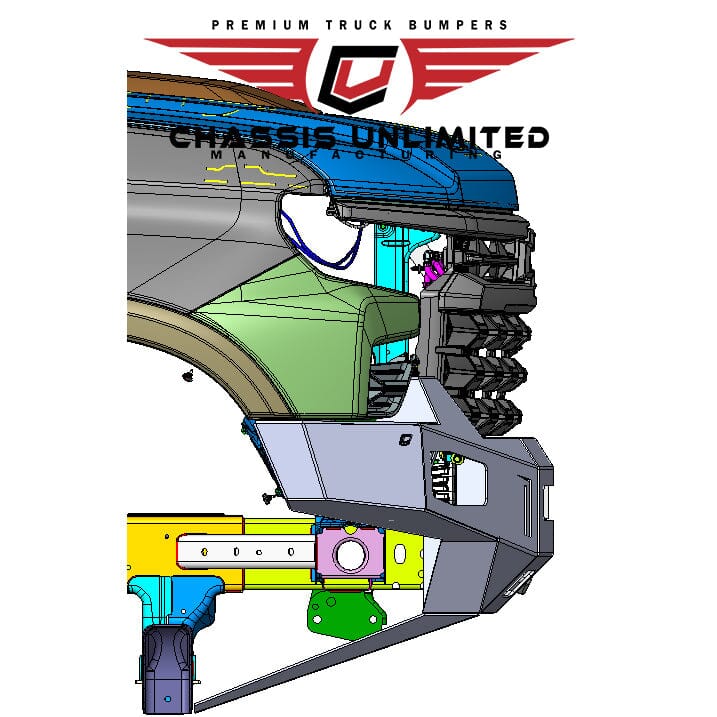 Chassis Unlimited Inc. 2023-2025 CHEVY 1500 ZR2 OCTANE FRONT WINCH BUMPER
