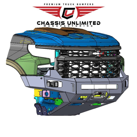 Chassis Unlimited Inc. 2023-2025 CHEVY 1500 ZR2 OCTANE FRONT WINCH BUMPER