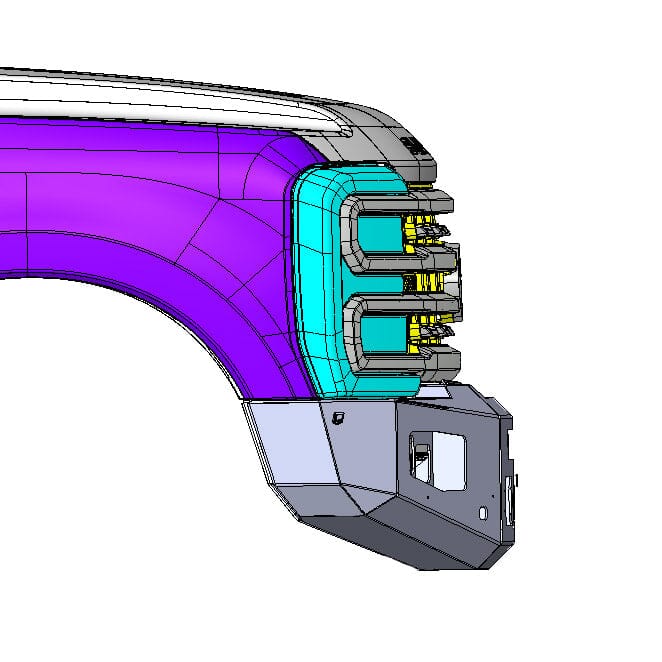 Chassis Unlimited Inc. 2023+ FORD SUPERDUTY F250/F350 ATTITUDE SERIES FRONT WINCH BUMPER