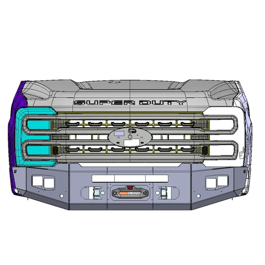 Chassis Unlimited Inc. 2023+ FORD SUPERDUTY F250/F350 ATTITUDE SERIES FRONT WINCH BUMPER