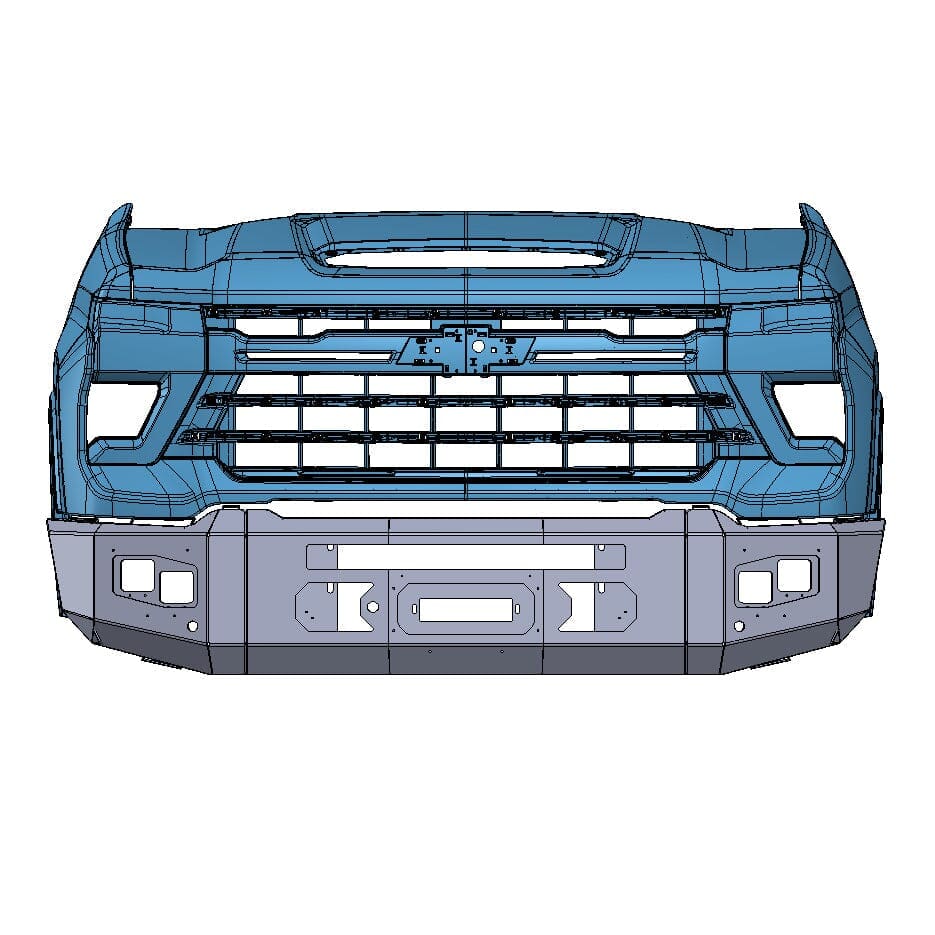 Chassis Unlimited Inc. 2024+ CHEVY SILVERADO 2500/3500 ATTITUDE FRONT WINCH BUMPER