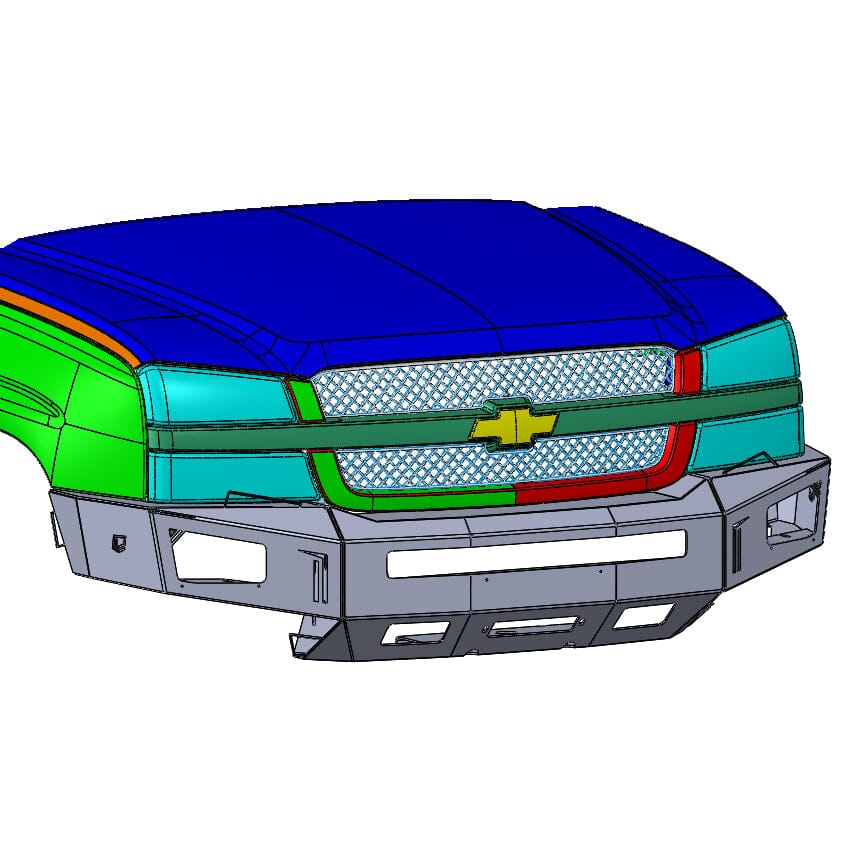Chassis Unlimited Inc. Motor Vehicle Parts 2003-2007 CHEVY SILVERADO 1500 OCTANE FRONT WINCH BUMPER