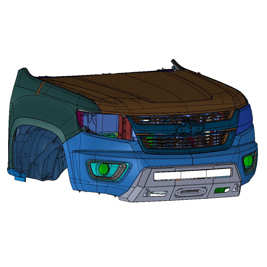 Chassis Unlimited Inc. Motor Vehicle Parts 2015-2020 CHEVY COLORADO PROLITE FRONT WINCH BUMPER