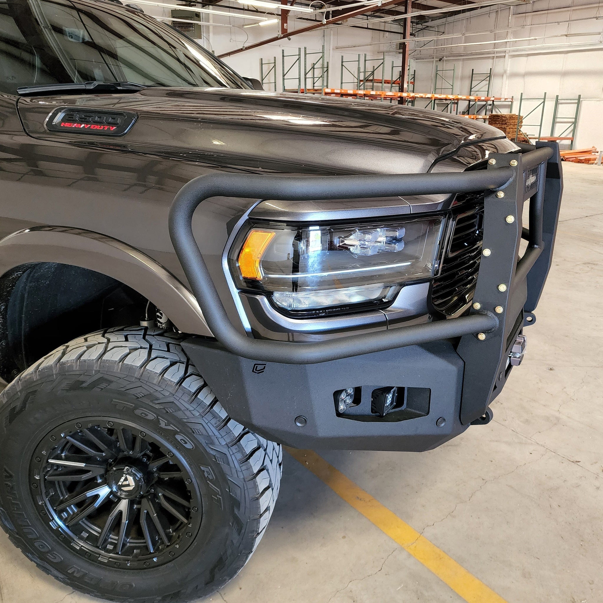 Chassis Unlimited Inc. Motor Vehicle Parts 2019-2024 RAM 2500/3500 ATTITUDE FRONT WINCH BUMPER  W/ GUARD