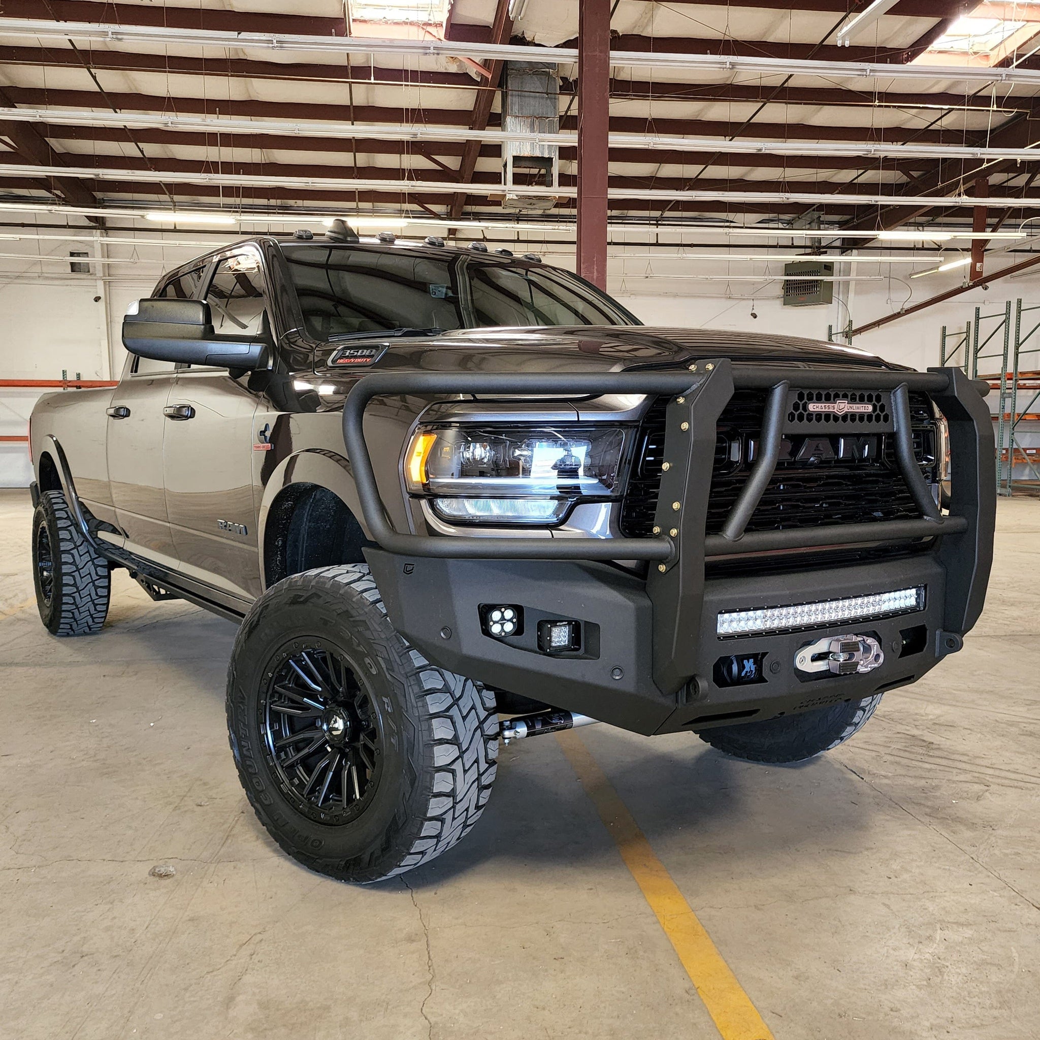 Chassis Unlimited Inc. Motor Vehicle Parts 2019-2024 RAM 2500/3500 ATTITUDE FRONT WINCH BUMPER  W/ GUARD