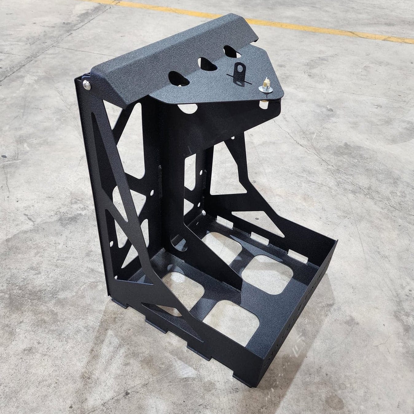 Chassis Unlimited Inc. Motor Vehicle Parts DUAL FUEL/WATER CAN MOUNT - FITS SWING OUT BUMPERS