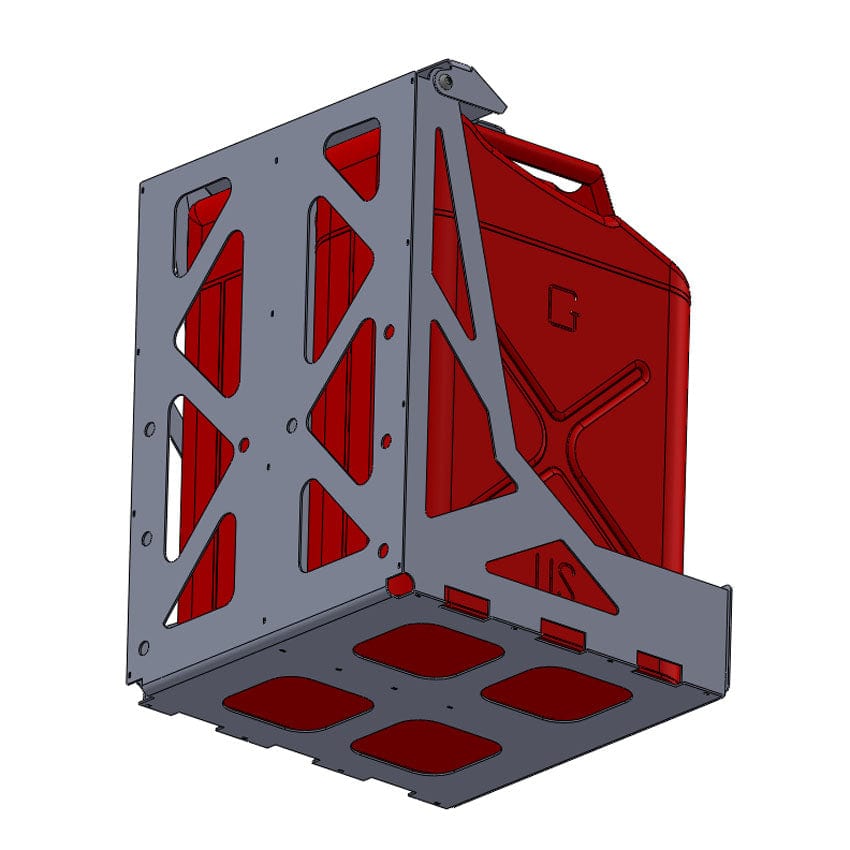 Chassis Unlimited Inc. Motor Vehicle Parts DUAL FUEL/WATER CAN MOUNT - FITS SWING OUT BUMPERS