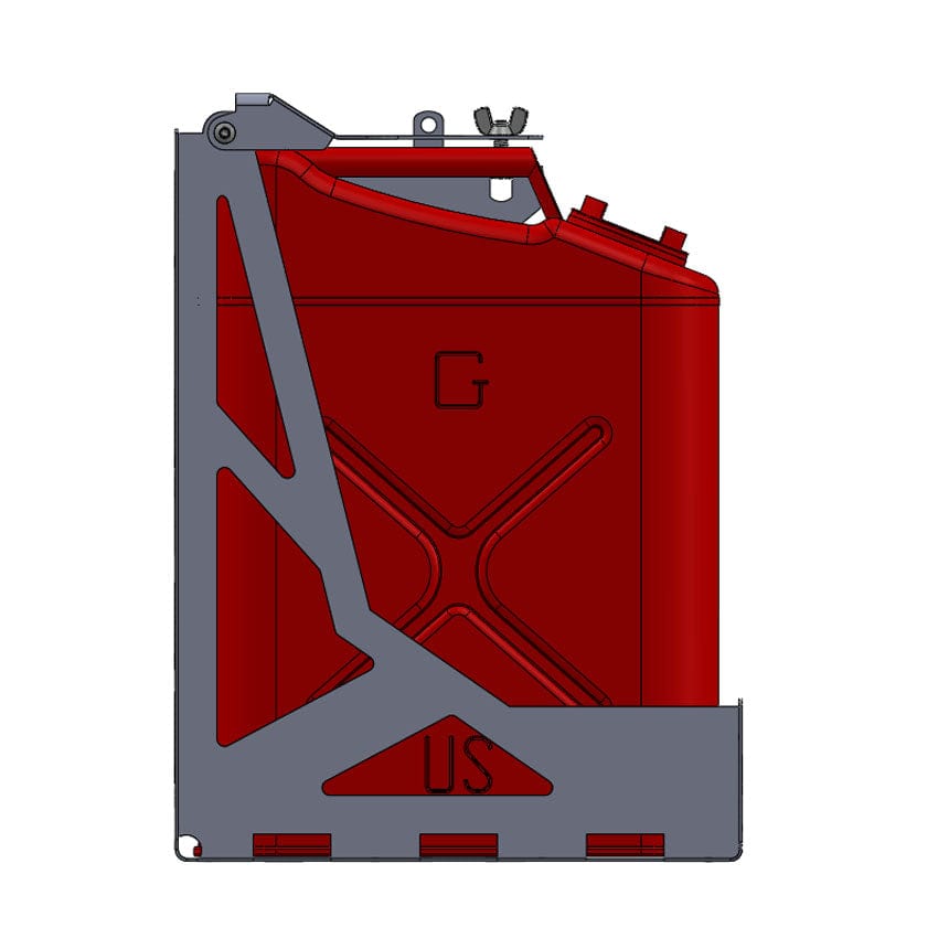 Chassis Unlimited Inc. Motor Vehicle Parts DUAL FUEL/WATER CAN MOUNT - FITS SWING OUT BUMPERS