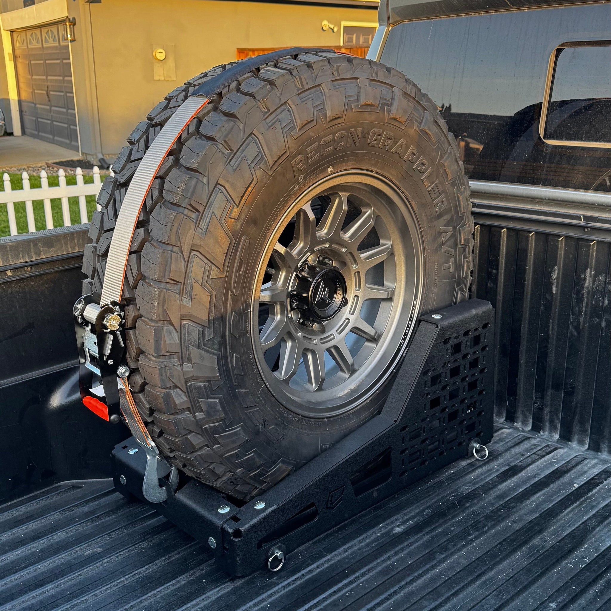 Chassis Unlimited Inc. Tactical Series Bed-Mount Spare Tire Carrier