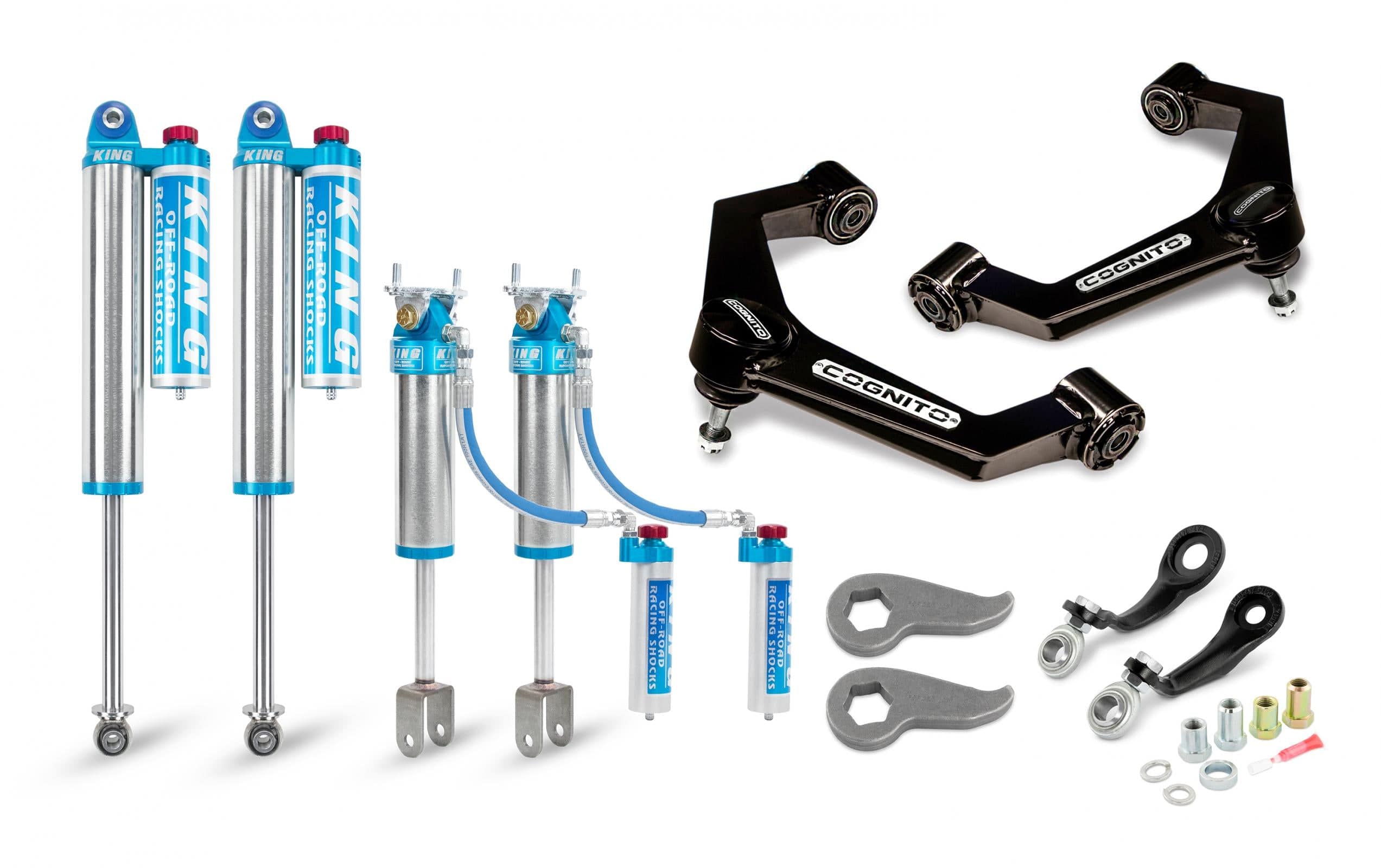 Cognito Motorsports Truck Cognito 3-Inch Elite Leveling Kit with King 2.5 Reservoir Shocks for 20-22 Silverado/Sierra 2500/3500 2WD/4WD