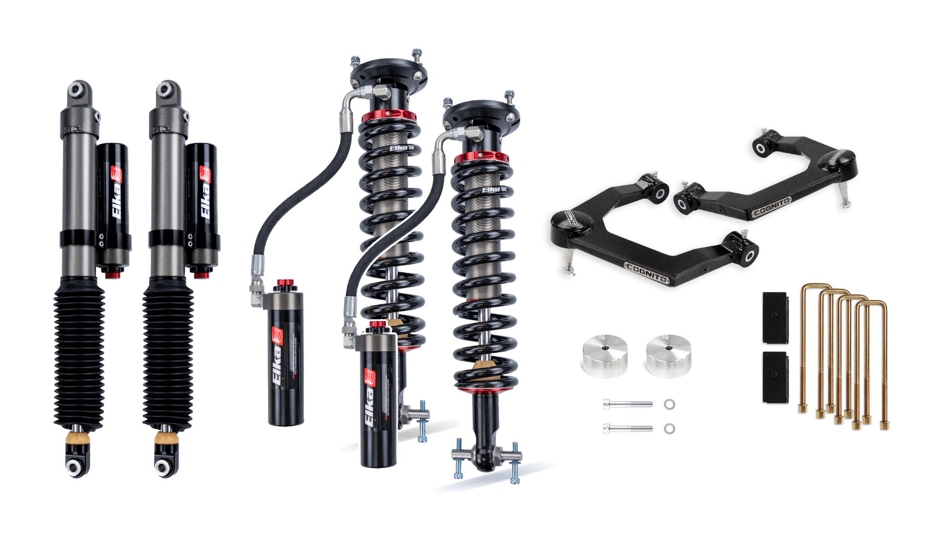 Cognito Motorsports Truck Cognito 3-Inch Elite Leveling Lift Kit With Elka 2.5 Shocks For 19-22 Silverado/ Sierra 1500 2WD/4WD