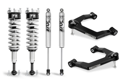 Cognito Motorsports Truck Cognito 3-Inch Performance Uniball Leveling Kit With Fox PS Coilover 2.0 IFP Shocks for 19-22 Silverado/Sierra 1500 2WD/4WD