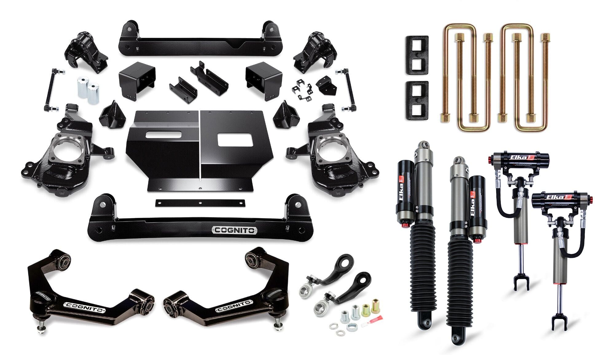 Cognito Motorsports Truck Cognito 4-Inch Elite Lift Kit with Elka 2.5 reservoir shocks for 20-22 Silverado/Sierra 2500/3500 2WD/4WD