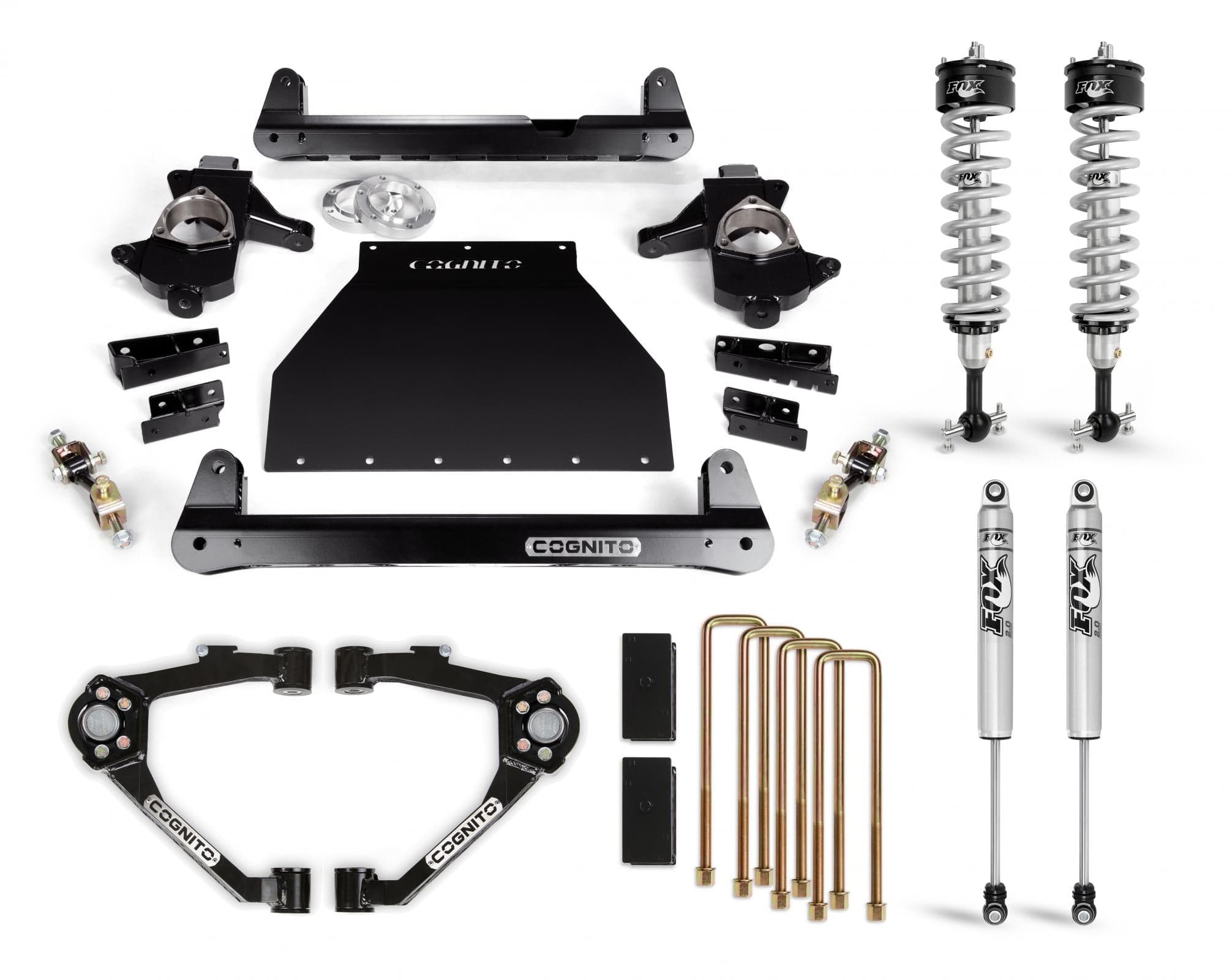 Cognito Motorsports Truck Cognito 4-Inch Performance Lift Kit With Fox PS IFP 2.0 Shocks for 07-18 Silverado/Sierra 1500 2WD/4WD With OEM Cast Steel Control Arms