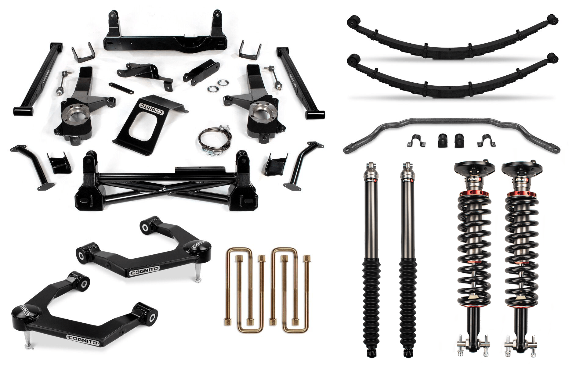 Cognito Motorsports Truck Cognito 8-Inch Performance Lift Kit with Elka 2.0 IFP Shocks for 19-22 Silverado/Sierra 1500 2WD/ 4WD, including AT4 and Trail Boss