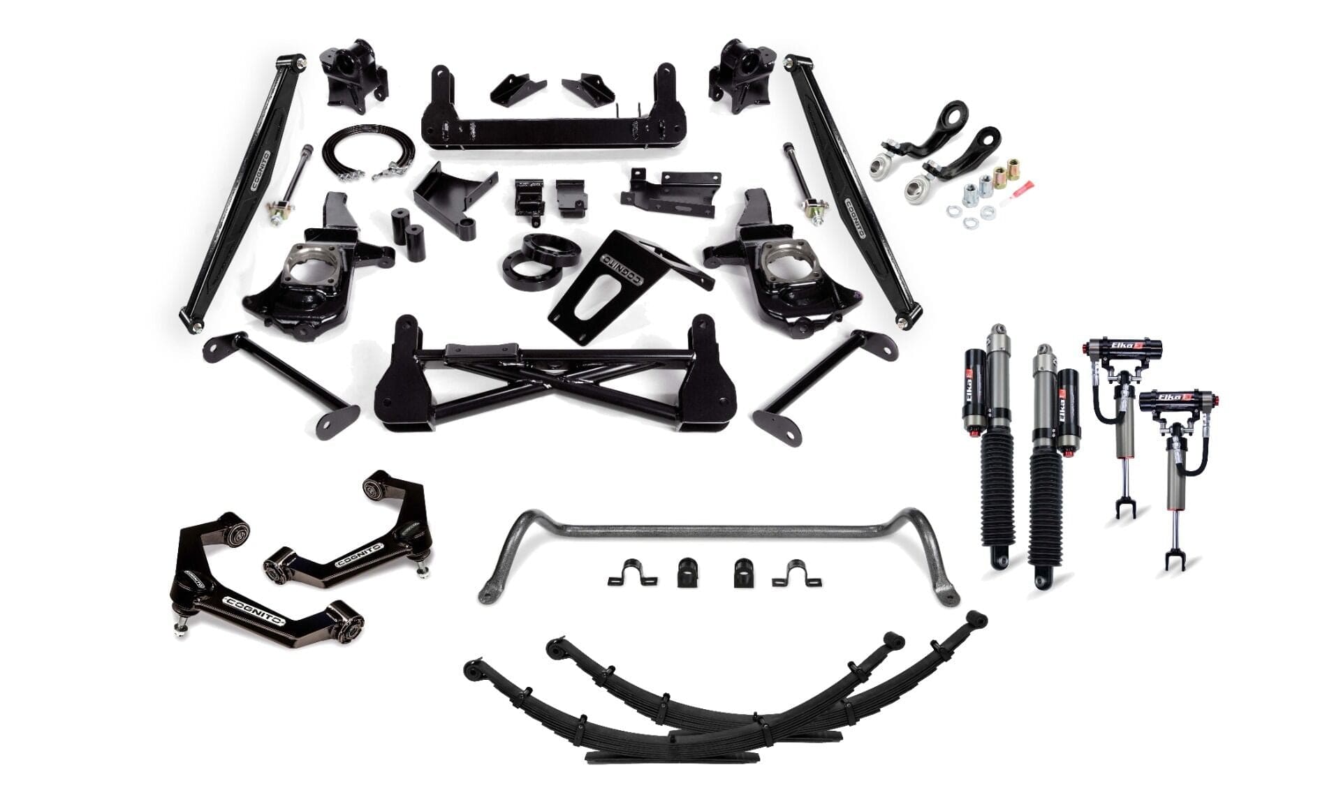 Cognito Motorsports Truck Suspension 7-Inch Elite Lift Kit with Elka 2.5 Shocks for 11-19 Silverado/Sierra 2500/3500 2WD/4WD Cognito Motorsports Truck