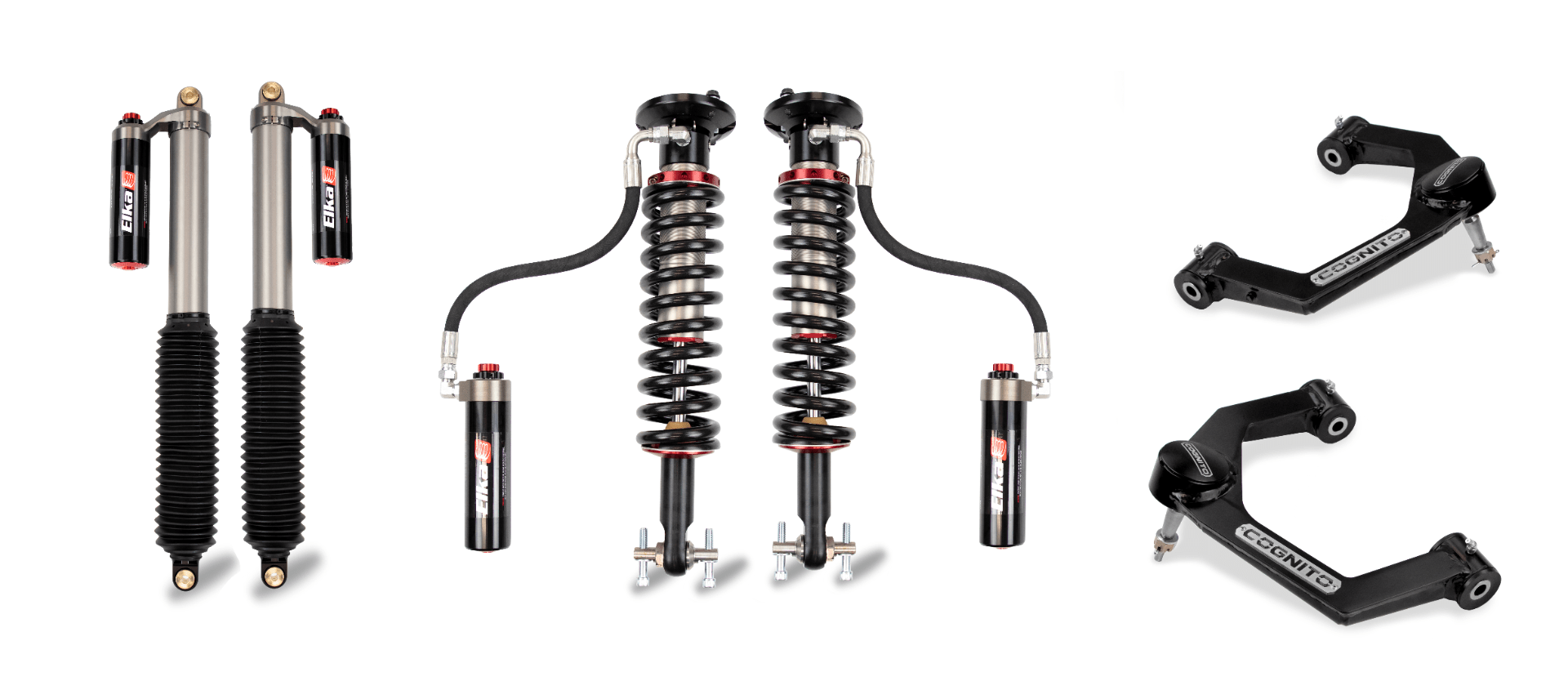 Cognito Motorsports Truck Suspension Cognito 2.5-Inch Elite Leveling Kit with Elka 2.5 Reservoir Shocks for 15-23 Ford F-150 4WD