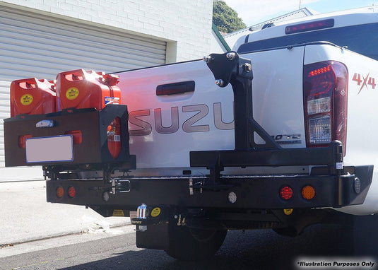 Dobinsons REAR BAR FORD RANGER PXII 2015+ WITH SINGLE WHEEL CARRIER & DUAL JERRY CAN HOLDER (BW80-4138)