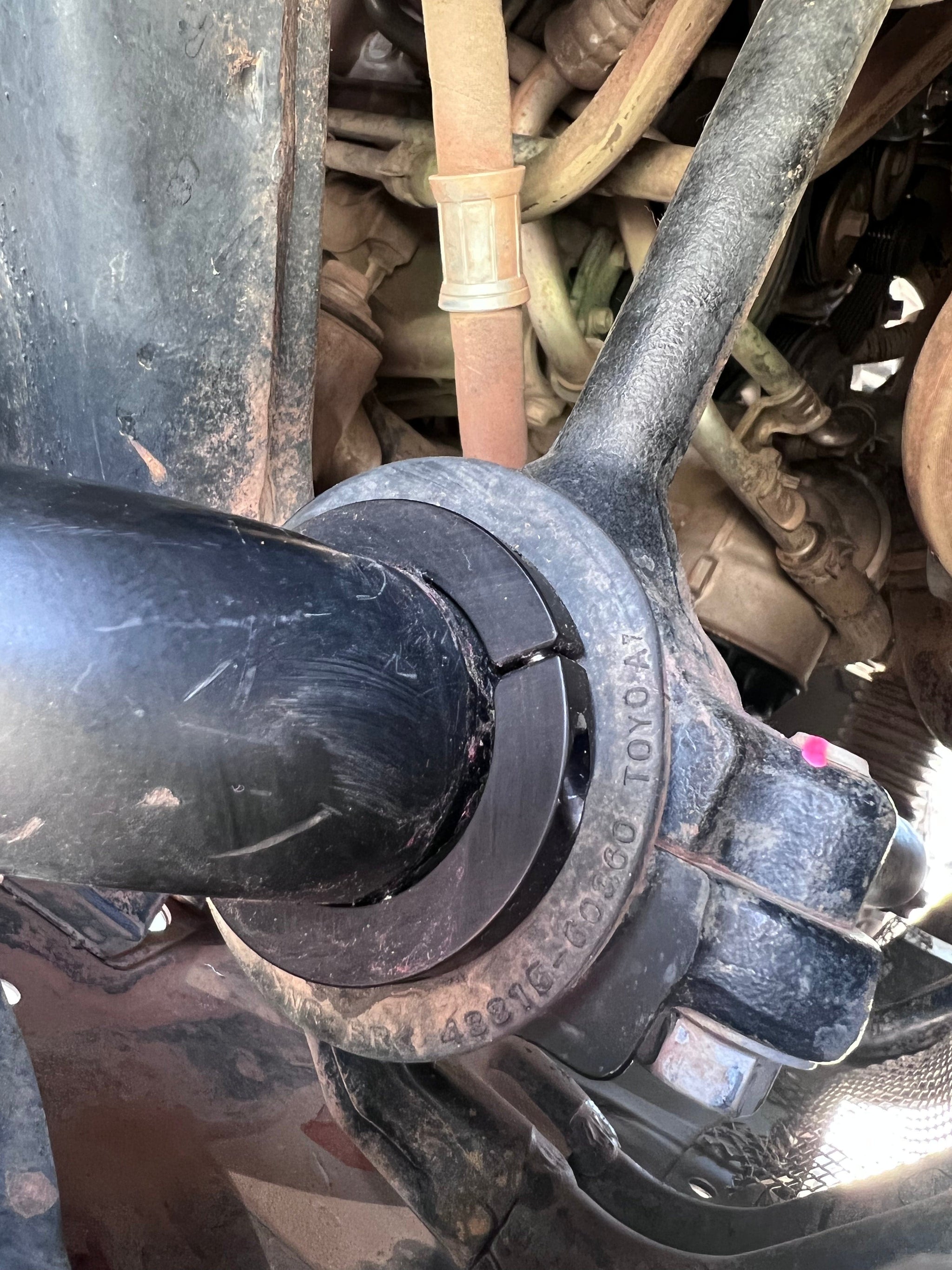 Dr KDSS Suspension Anodized BBC ( Big Black Clamps =] ) KDSS Front Sway Bar Billet Clamps - 2010-2024 4Runner + 03-23 GX470/460