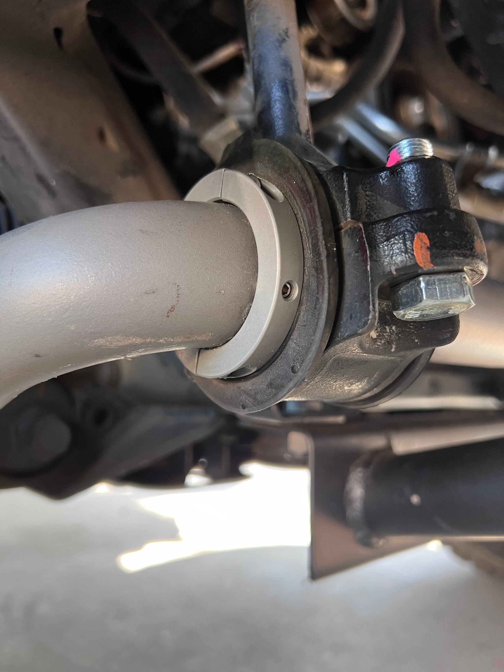 Dr KDSS Suspension Hard coat anodize dark gray KDSS Front Sway Bar Billet Clamps - 2010-2024 4Runner + 03-23 GX470/460