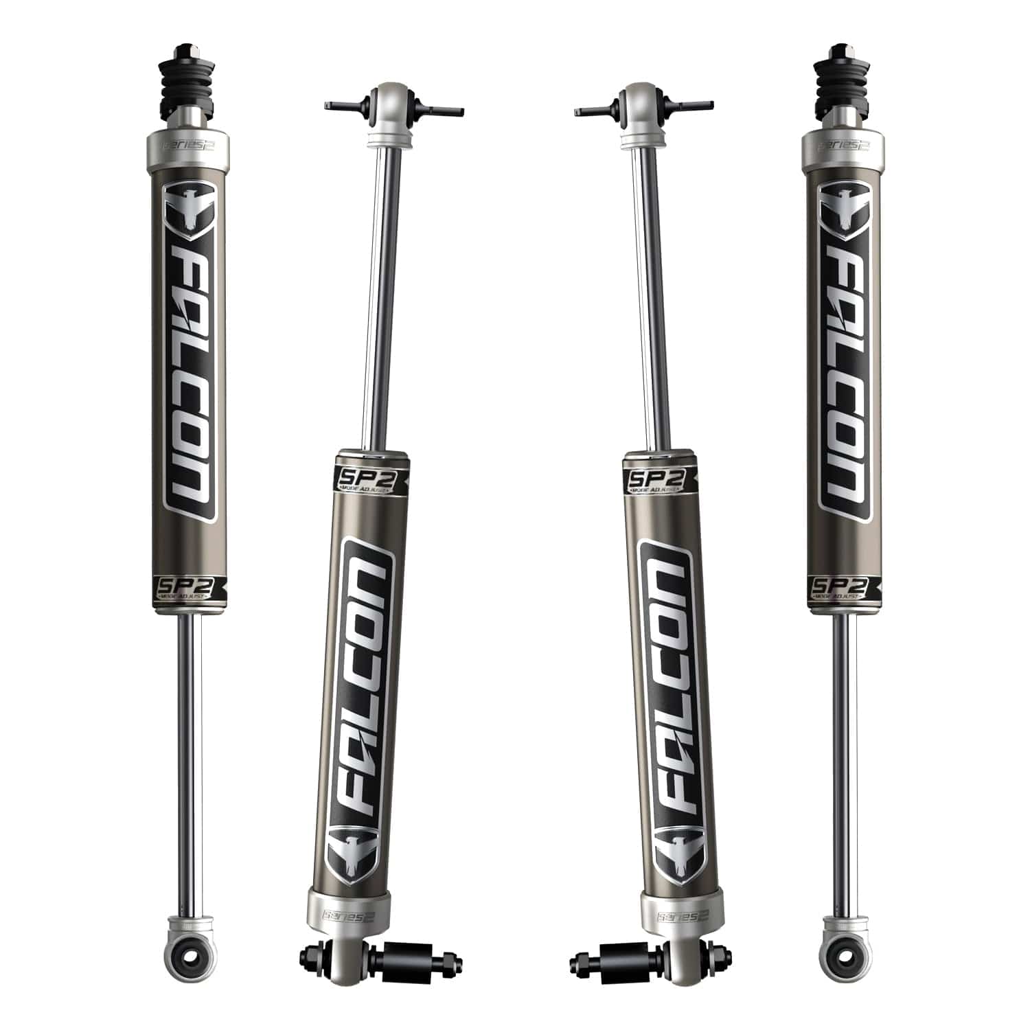 Falcon Shocks Suspension 07-18 Jeep Wrangler JK 2 Door SP2 2.1 Monotube Shock Kit 3-3.5 Inch Lift Falcon Shocks