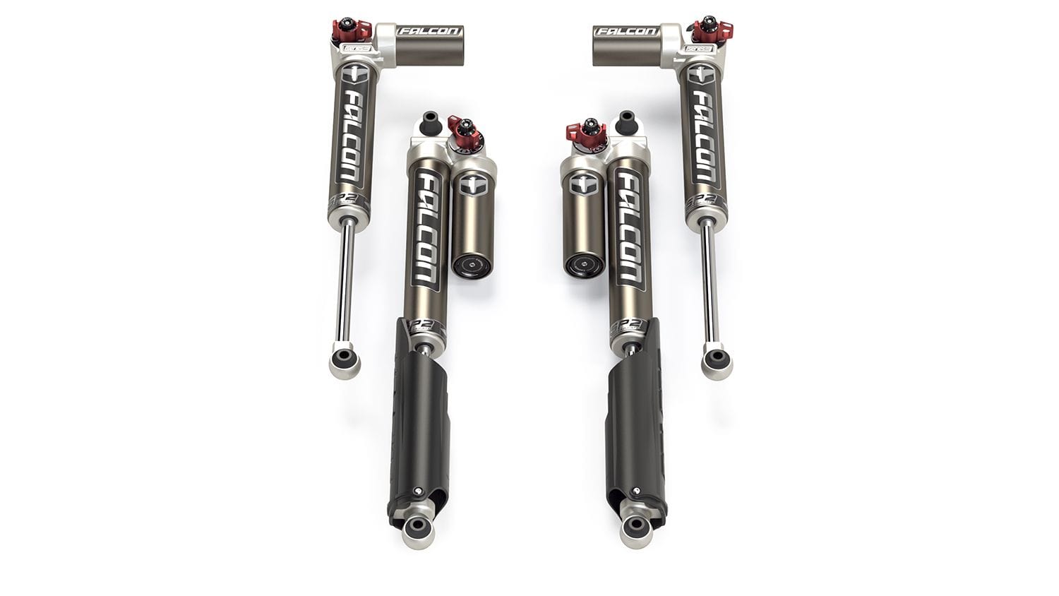 Falcon Shocks Suspension 18-Up Jeep Wrangler JL EcoDiesel/4xe/392 4 Door SP2 3.3 Fast Adjust Piggyback Shock Kit 0-1.5 Inch Falcon Shocks