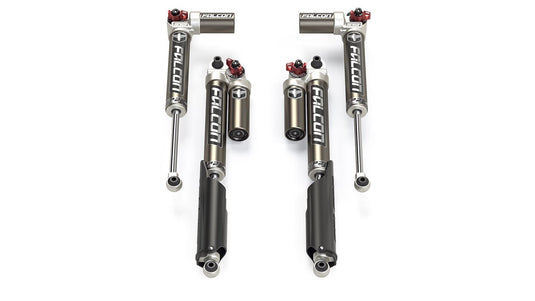 Falcon Shocks Suspension 18-Up Jeep Wrangler JL EcoDiesel/4xe/392 4 Door SP2 3.3 Fast Adjust Piggyback Shock Kit 0-1.5 Inch Falcon Shocks