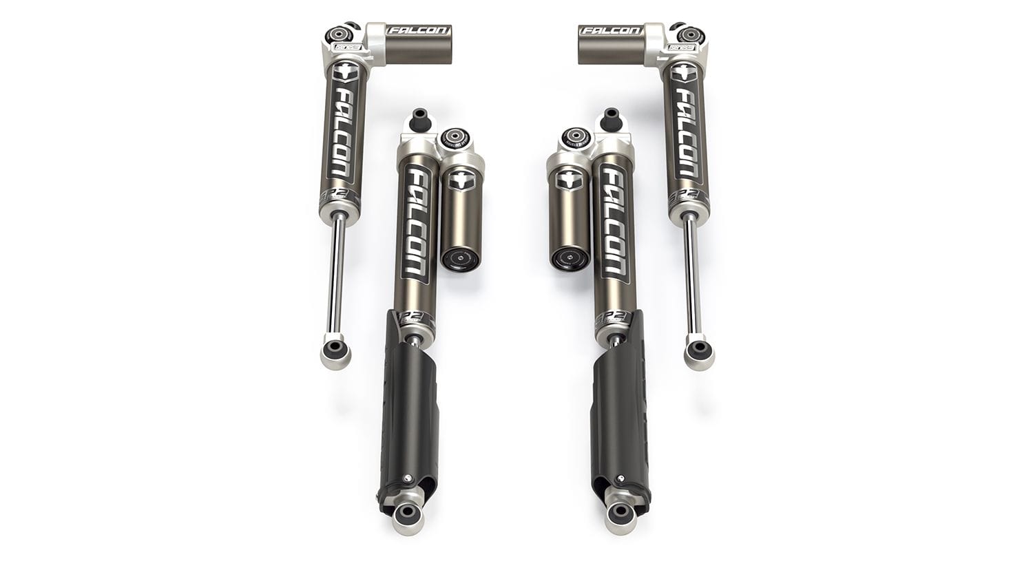 Falcon Shocks Suspension 18-Up Jeep Wrangler JL EcoDiesel/4xe/392 SP2 3.1 Piggyback Shock Kit 0-1.5 Inch Lift Falcon Shocks