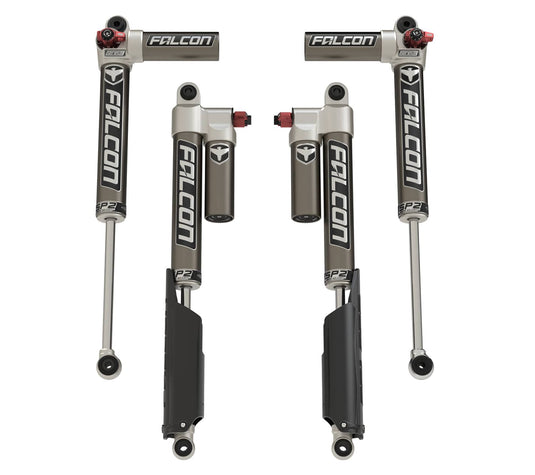 Falcon Shocks Suspension 20+ Jeep Gladiator JT SP2 3.3 Fast Adjust Piggyback Shock Kit 2-3.0 Inch Lift Falcon Shocks