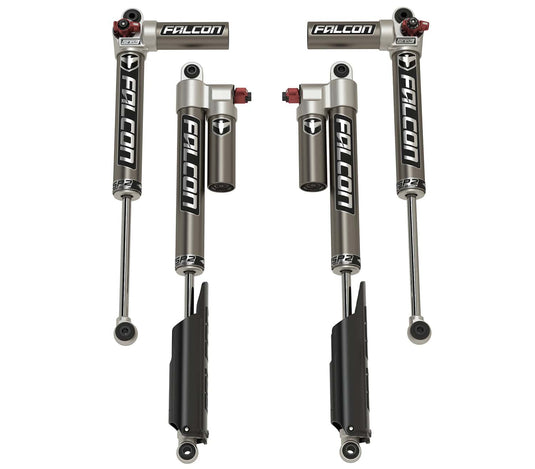 Falcon Shocks Suspension 20+ Jeep Gladiator JT SP2 3.3 Fast Adjust Piggyback Shock Kit 3.5-4.5 Inch Lift Long-Travel Falcon Shocks