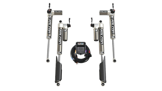 Falcon Shocks Suspension 20-Up Jeep Gladiator JT EcoDiesel SP2 3.5 e-Adjust Piggyback Shock Kit 3.5-4.5 Inch Long-Travel Falcon Shocks