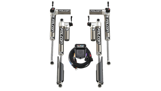 Falcon Shocks Suspension 20-Up Jeep Gladiator JT No EcoDiesel SP2 3.5 e-Adjust Piggyback Shock Kit 2-3.0 Inch Lift Falcon Shocks