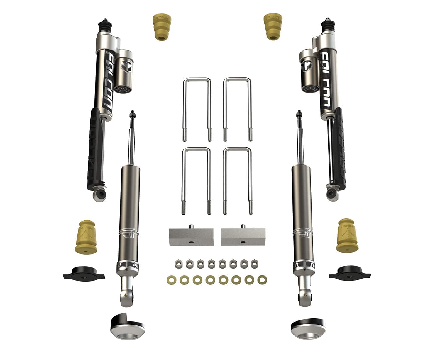 Falcon Shocks Suspension 2005-2023 Toyota Tacoma 2.25 Inch Sport Shock & Spacer Lift System Falcon Shocks