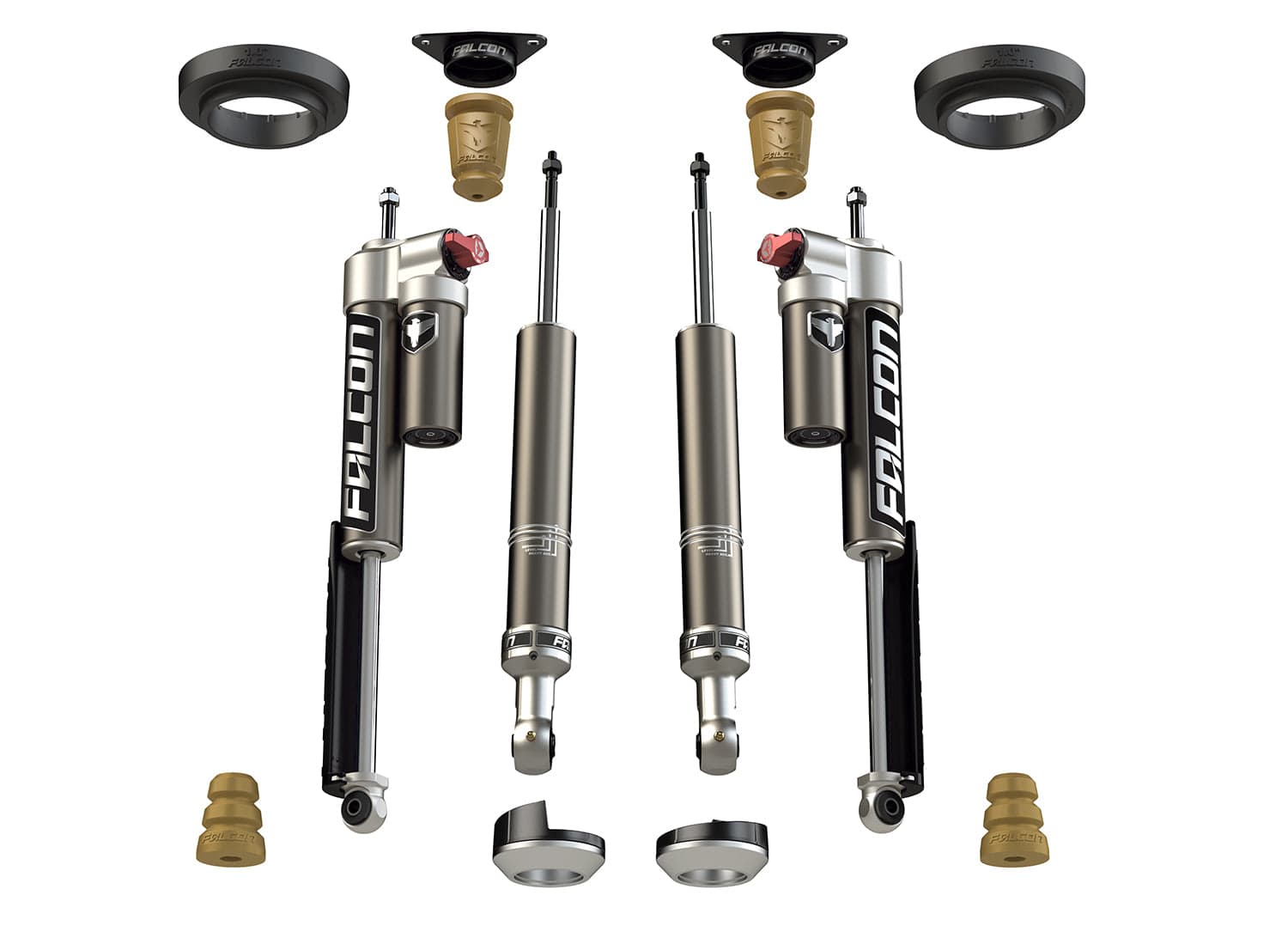 Falcon Shocks Suspension 2010-2024 Toyota 4Runner No TRD Pro 2.0 Inch Sport Tow/Haul Shock & Spacer Lift System Falcon Shocks