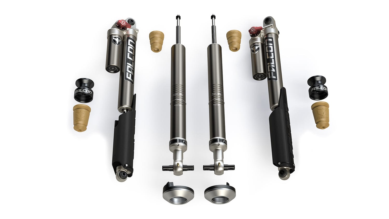 Falcon Shocks Suspension 2015+ Ford F-150 Sport Tow/Haul Shock Level System 4-6 Inch Lift Falcon Shocks