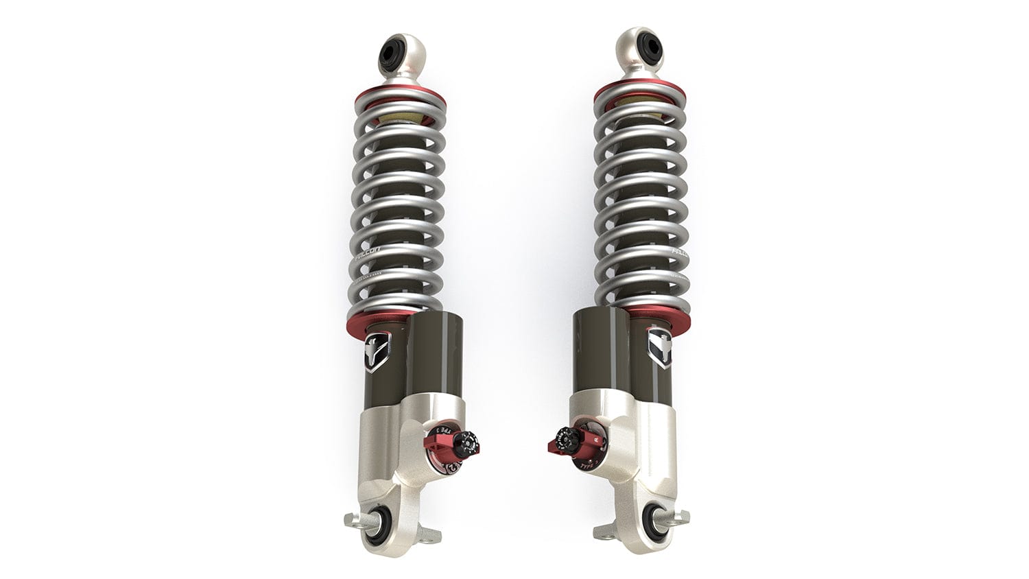 Falcon Shocks Suspension Bronco 6G 3.3 Series Fast Adjust Front Coilover Pair 37 Inch Tires Falcon Shocks