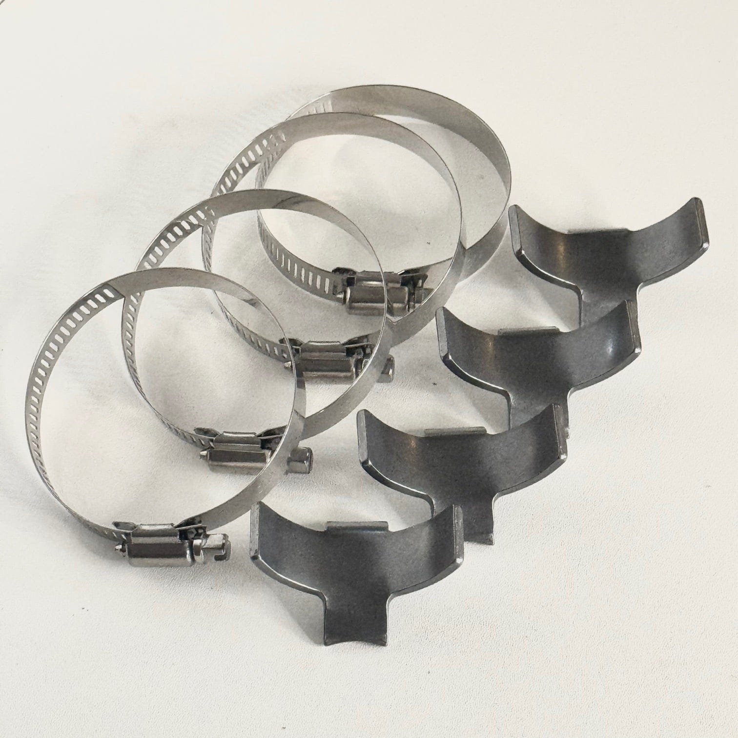 Freel Good Performance Suspension 4 Mounts w/ Hose Clamps Remote Reservoir Shock Mounts - Weld On