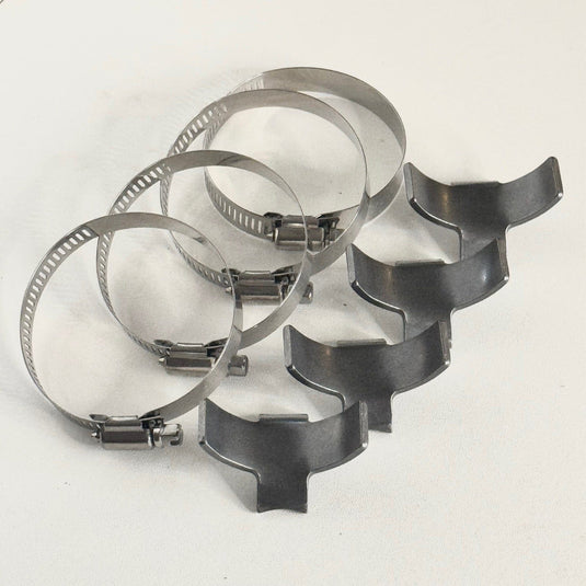 Freel Good Performance Suspension 4 Mounts w/ Hose Clamps Remote Reservoir Shock Mounts - Weld On