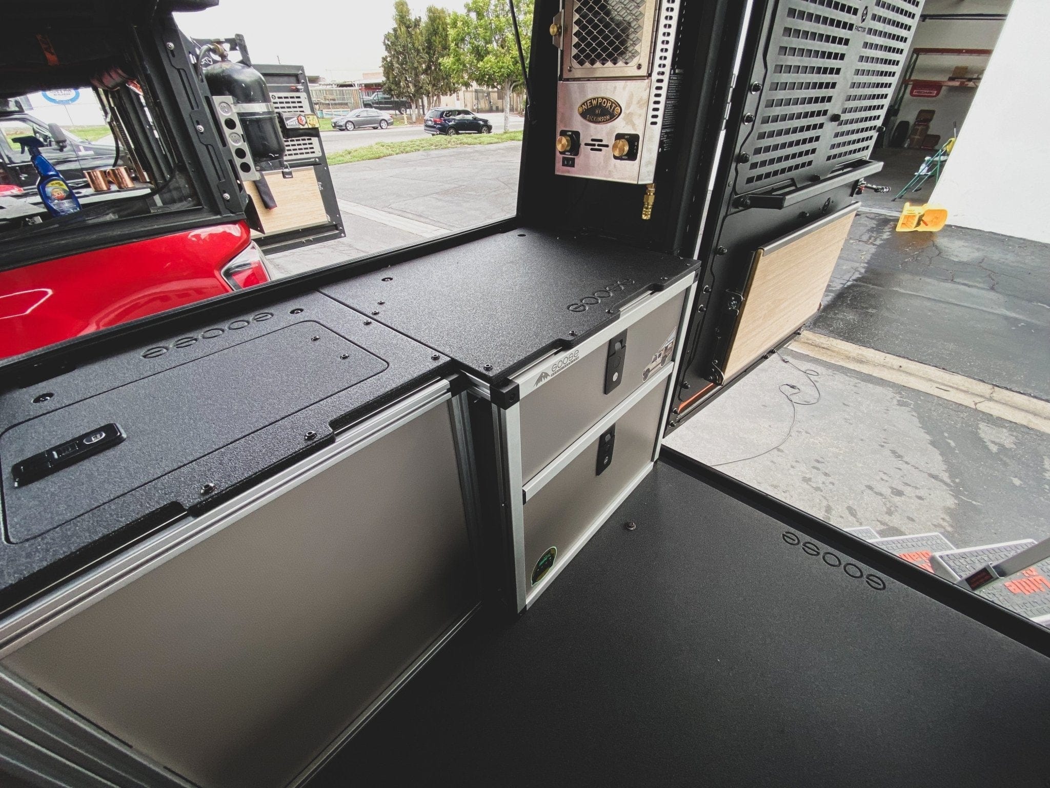 Goose Gear Camper Alu-Cab Alu-Cabin Canopy Camper - Toyota Tundra 2007-2021 2nd and 2.5 Gen. - Rear Double Drawer Module