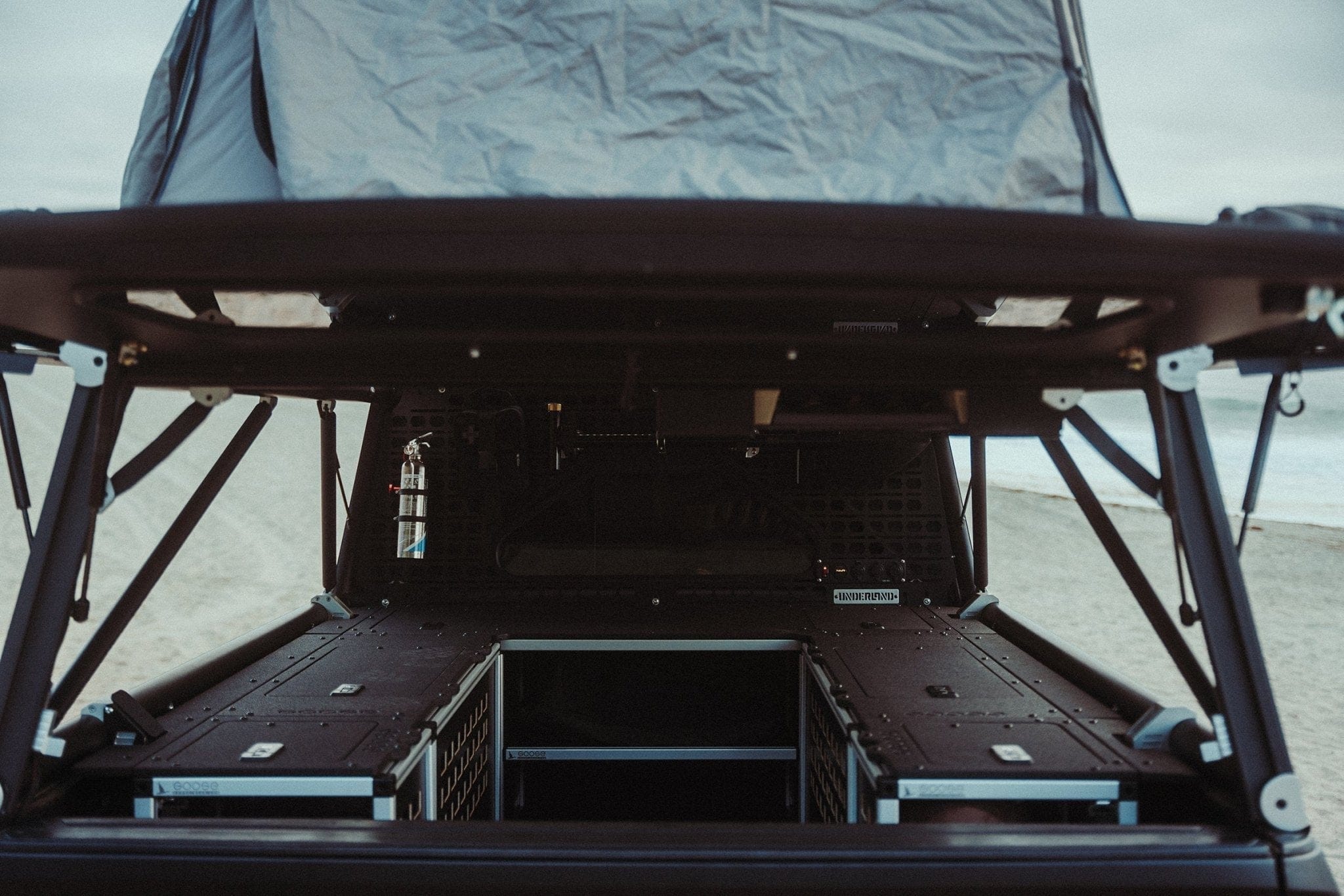 Goose Gear Camper Bed Cargo & Bench and Storage Module - Full Package Toyota Tacoma - 2005-2015 - 2nd Gen - 6’ Bed - Explore Series - UltraLite - GFC