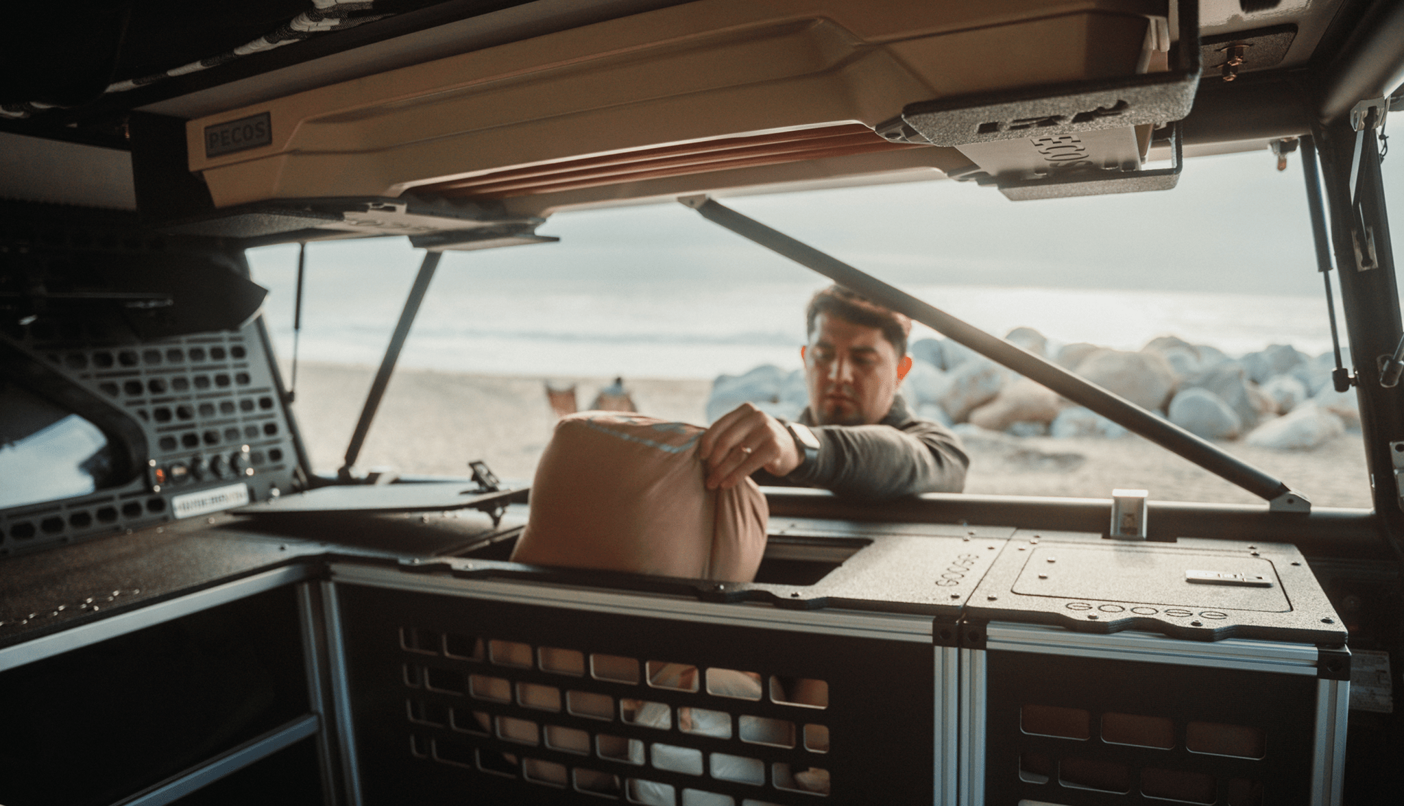 Goose Gear Camper Bed Cargo & Bench and Storage Module - Passenger Side Package Toyota Tacoma - 2005-2015 - 2nd Gen - 6’ Bed - Explore Series - UltraLite - GFC