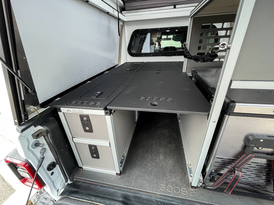 Goose Gear Camper Goose Gear Camper System - Midsize Truck 5Ft. and 6 Ft. Bed - Driver Side Rear Double Drawer Module