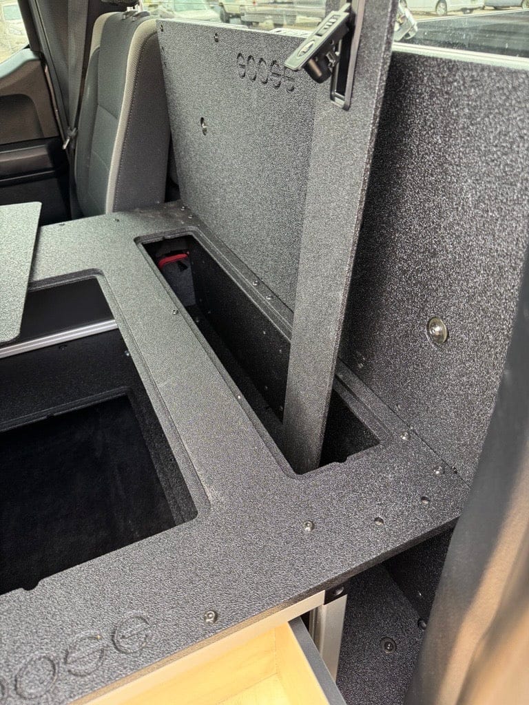 Goose Gear Drawers Ford - F250-F550 - 2017-Present - 4th-5th Gen - Super Cab - without the center mounted B&O Subwoofer - Explore Series - Single Drawer Module - With Fitted Top Plate