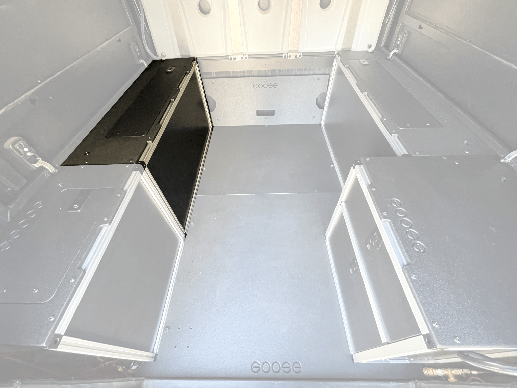 Goose Gear Drawers + Organization Alu-Cab Canopy Camper V2 - Chevy Colorado/GMC Canyon 2015-2022 2nd Gen. - Front Utility Module - 6' Bed