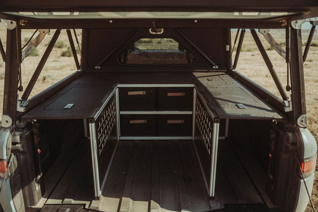 Goose Gear Drawers + Organization Bed Cargo & Bench and Storage Modules - Full Package Rivian - R1T - 2022-Present - 1st Gen - 4.5' Bed - Explore Series -  UltraLite - GFC
