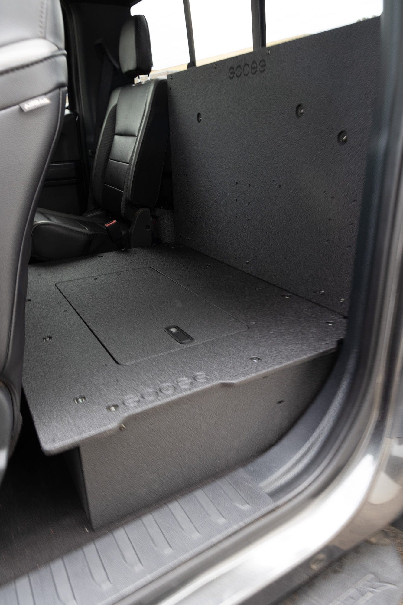 Goose Gear Drawers + Organization Ford Super Duty F250-F550 2017-Present 4th & 5th Gen. Super Cab - Second Row Seat Delete Plate System