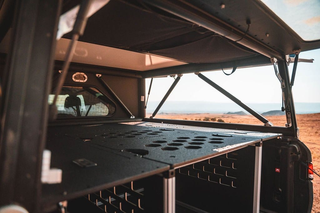 Goose Gear Drawers + Organization Rivian - R1T - 2022-Present - 1st Gen - 4.5' Bed - Explore Series -  UltraLite - GFC - Flat Deck Panels