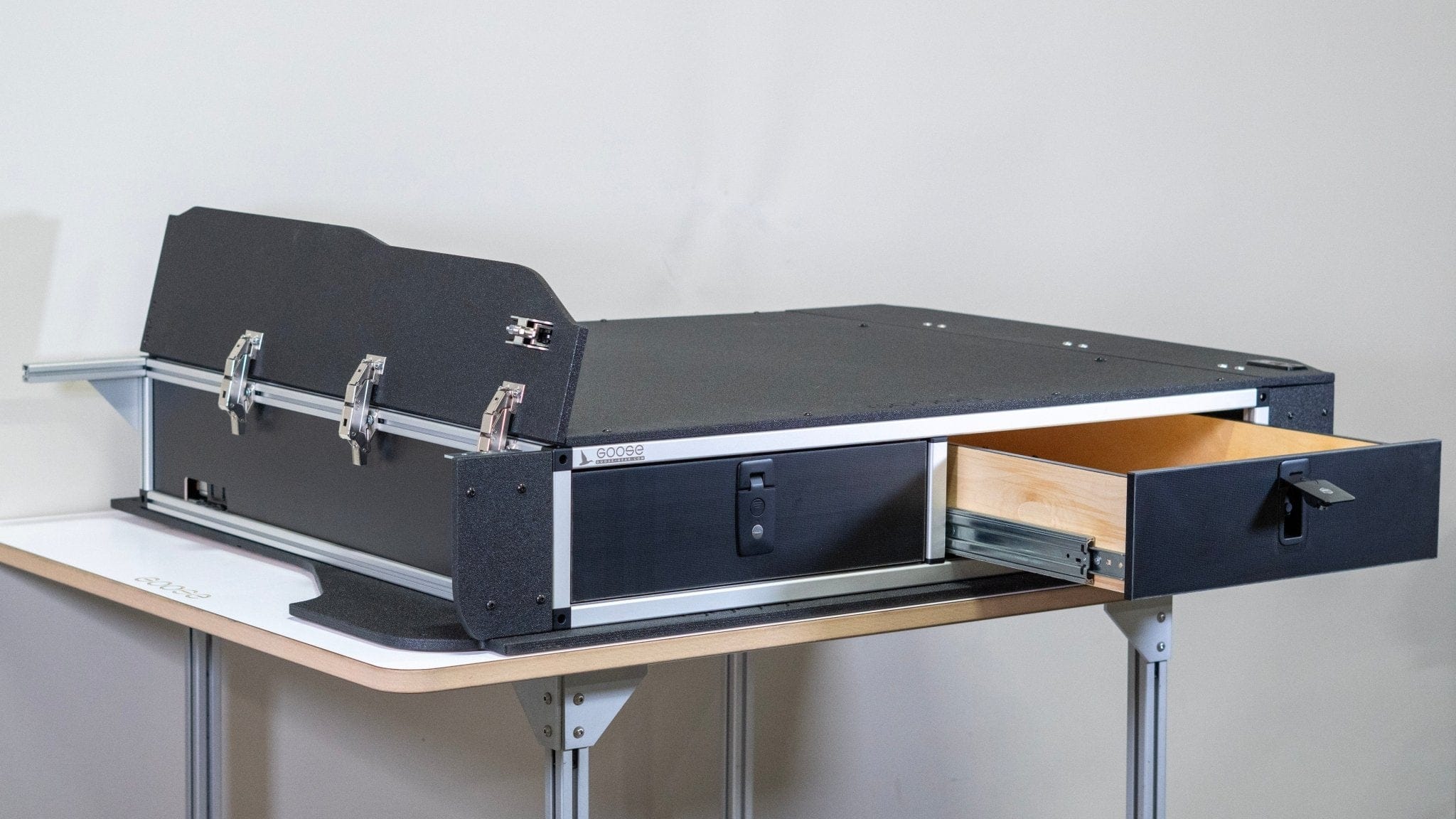 Goose Gear Drawers + Organization Toyota Land Cruiser 1991-1997 80 Series - Side x Side Drawer Module with Fitted Top Plate - 43-3/8