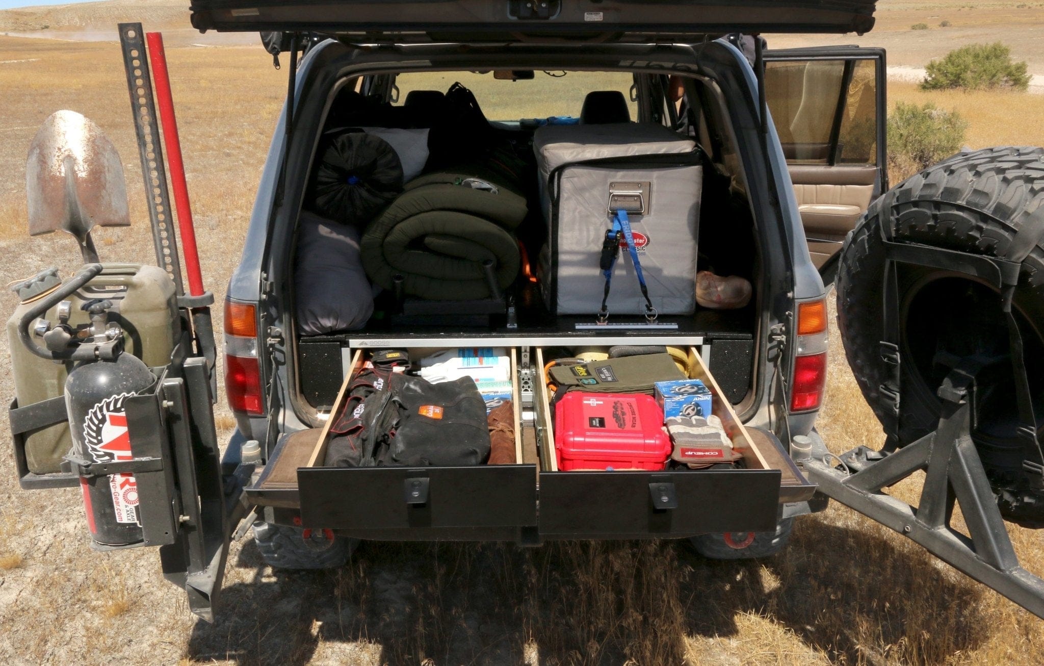 Goose Gear Drawers + Organization Toyota Land Cruiser 1991-1997 80 Series - Side x Side Drawer Module with Fitted Top Plate - 43-3/8